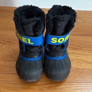 Sorel Toddler' Black and Blue Snow Boots size 7